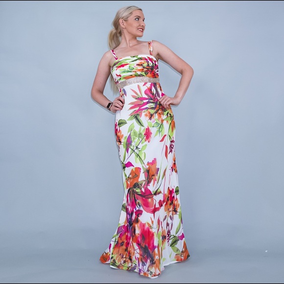 Cache Long Floral Evening Gown Garden Party Dress - Picture 3 of 13